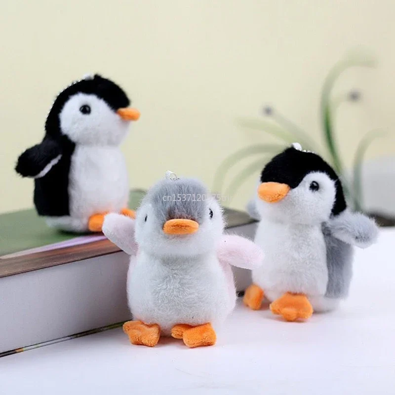 11CM Penguin Plush Pendant Soft Easy Hanging Mini 3D Eyes Cute Penguin Plush Keychain Stuffed Animals Bag Accessories for Gift