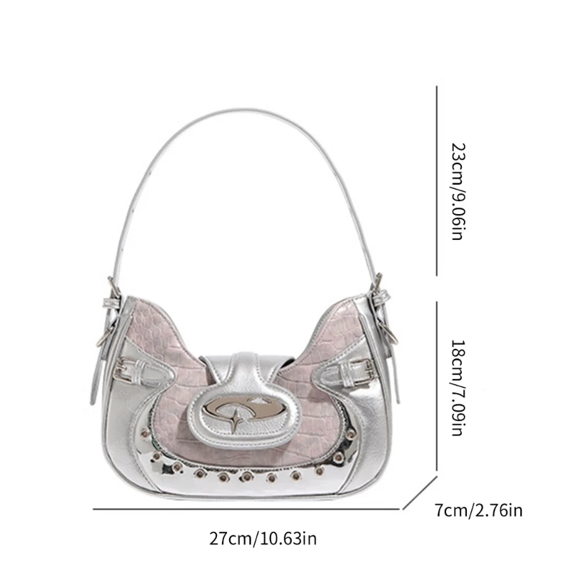 Modna torebka ze skóry PU Torebka na ramię z regulowanym paskiem dla kobiet i dziewcząt