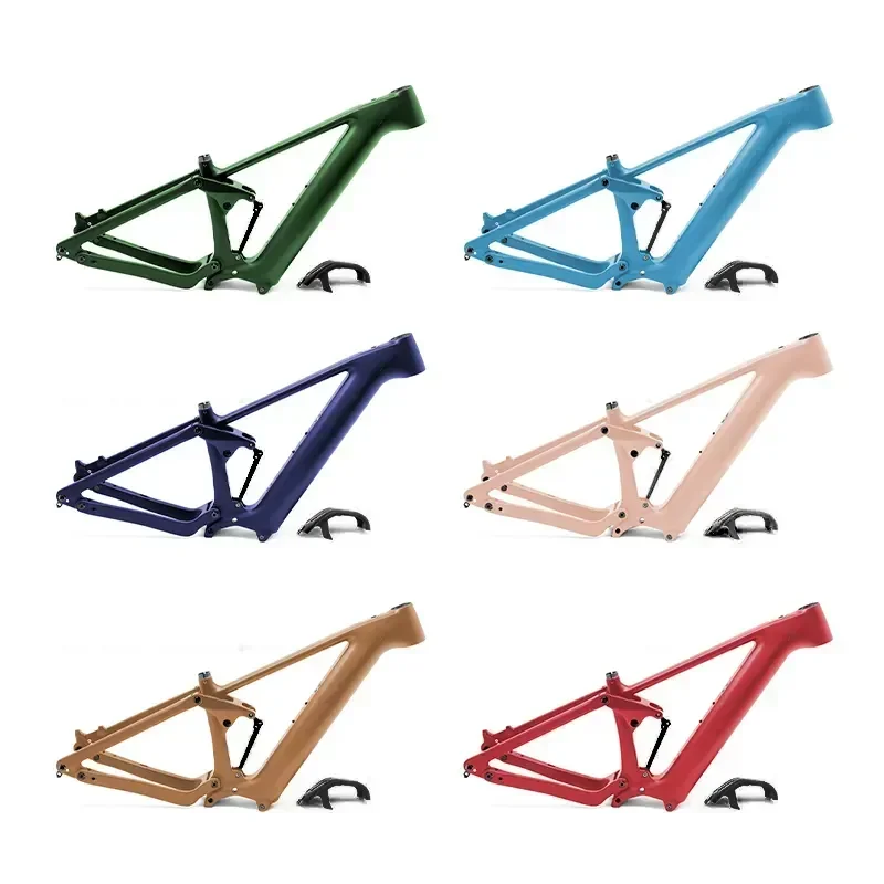 CEF50 Full Suspension Carbon Fiber Ebike Frame Bafang M820 Mid Motor 36V 43V 48V E-MTB AM 29ER Frame