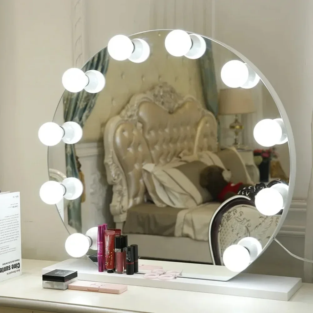 High Quality Hollywood Mirror with Lights Dressing Table Full 4/8/14 Dimmable Bulbs Led Lighted Table Vanity