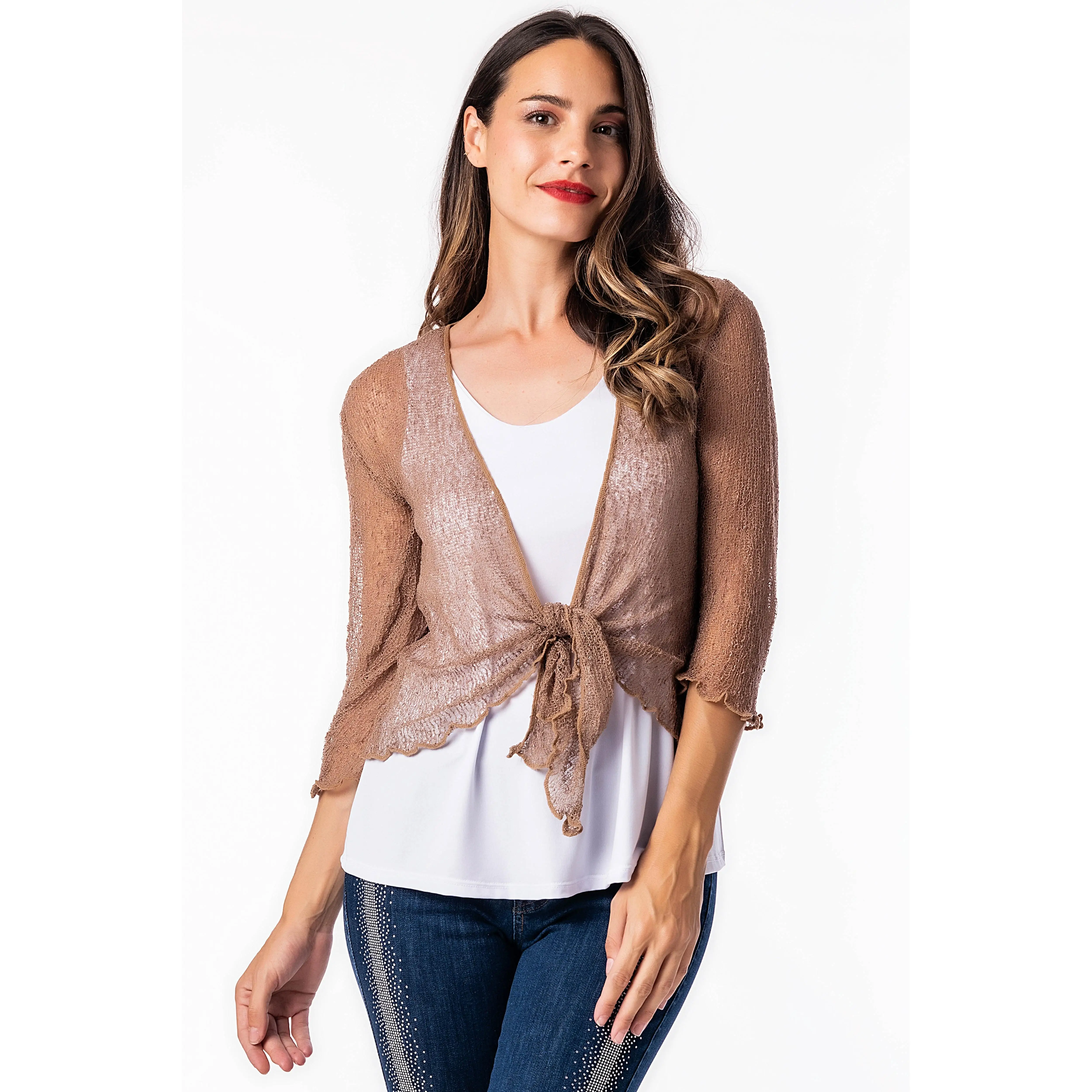 Top Bolero – Masquenada - Torera Color Marrón- Talla Unica