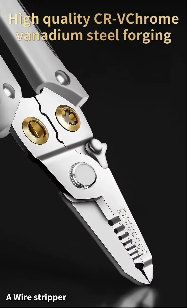 Alicates de decruestacion de cavi, cavi elettrici multiutensile, cortador, herramienta de reparación de cables multi