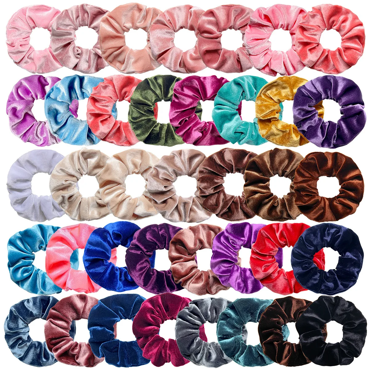 38 Colors Korea Velvet Elastic Hair Bands Women Fashion Rubber Bands Vintage Leopard Scrunchie Girls Headwear Hair Accesories