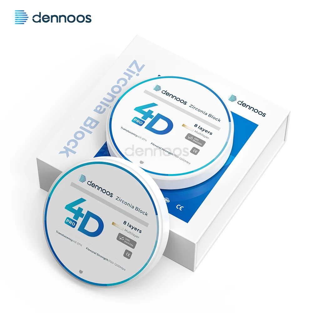 4D Pro Dental Multilayer Zirkonoxid-Block-Scheibe CAD/CAM Dental Labor Super Transluzent 98mm Bester Natürlicher Farbverlauf – Detail 14