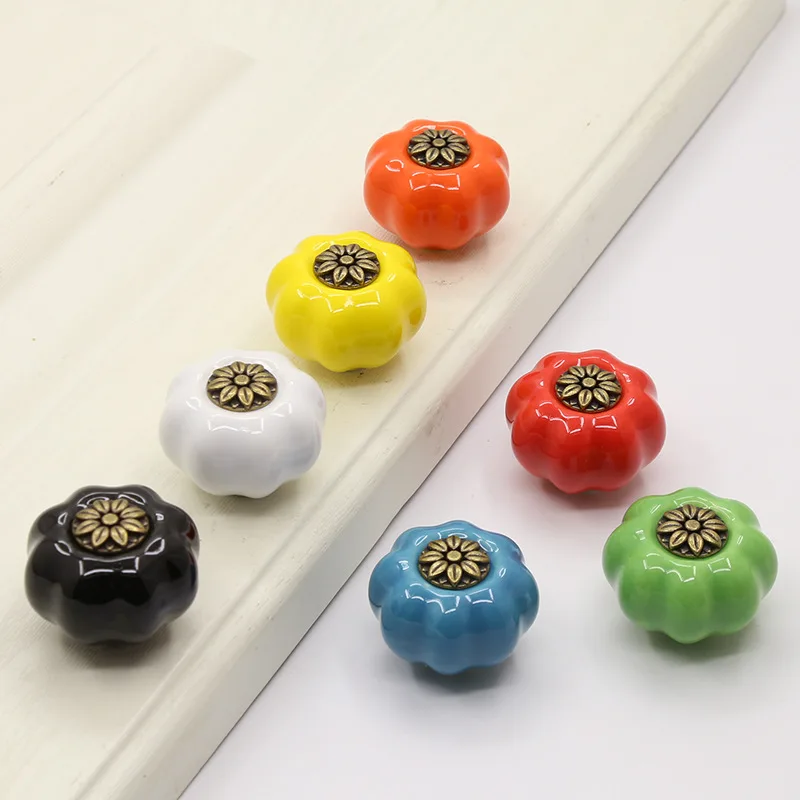 5 PCS Cabinet Wardrobe Door Handle Drawer Shoe Storage Cabinet Small Handle Single Hole Ceramic Furniture Cabinet Handle