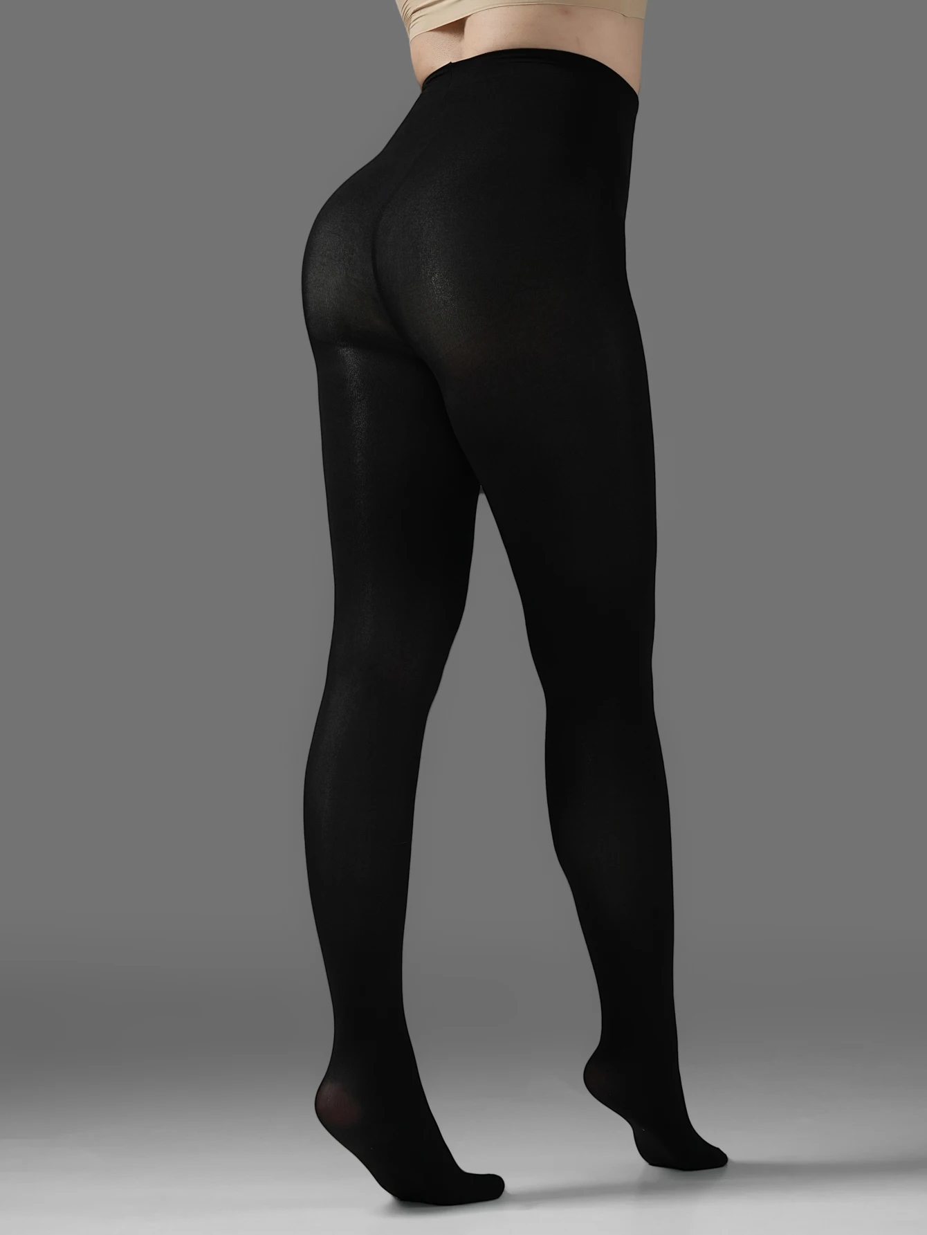 Women's Sexy Comfortable Black Large Size Elastic Thin Pantyhose Single Pack - Soft Stretchy Leggings for plus Size Ladies