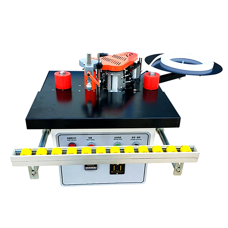 TS500 Edge Banding Machine Double Side Gluing Woodwork Edge Bander 1200W 2-6m/min Tools with Tray Cutting Tools EU Plug