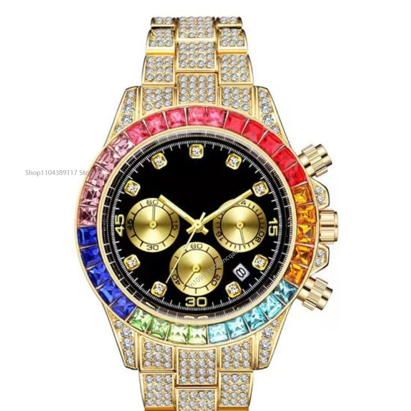 Luxury Men Women Watch Branded Women Watches Fashion Clock Stainless Steel Strap Dial Shiny Watch Men Gifts