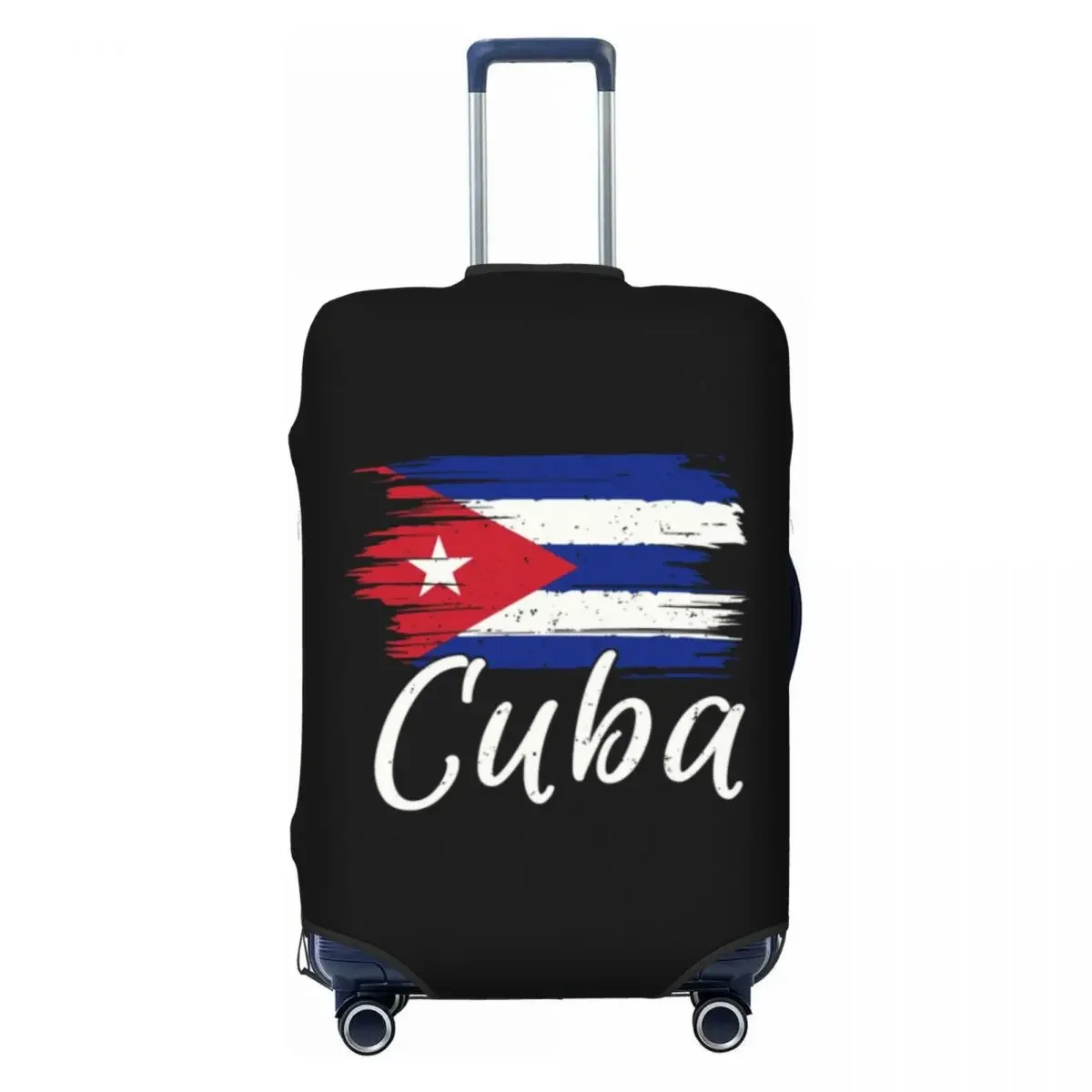 

Custom Cuba Cuban Havana Flag Luggage Cover Funny Cuban Patriotic Suitcase Protector Covers Suit For 18-32 inch