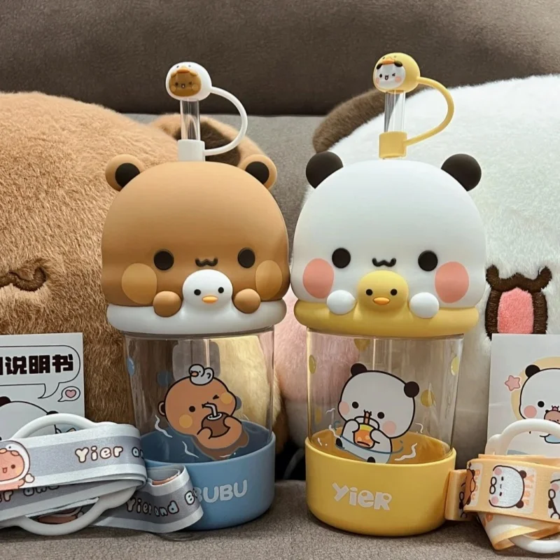 

New Food-Grade Fnk Straw Cup Cute Water Bottle High-Temperature Resistant Tritan Anti-Drop Portable Coffee And Beverage Cup Gift