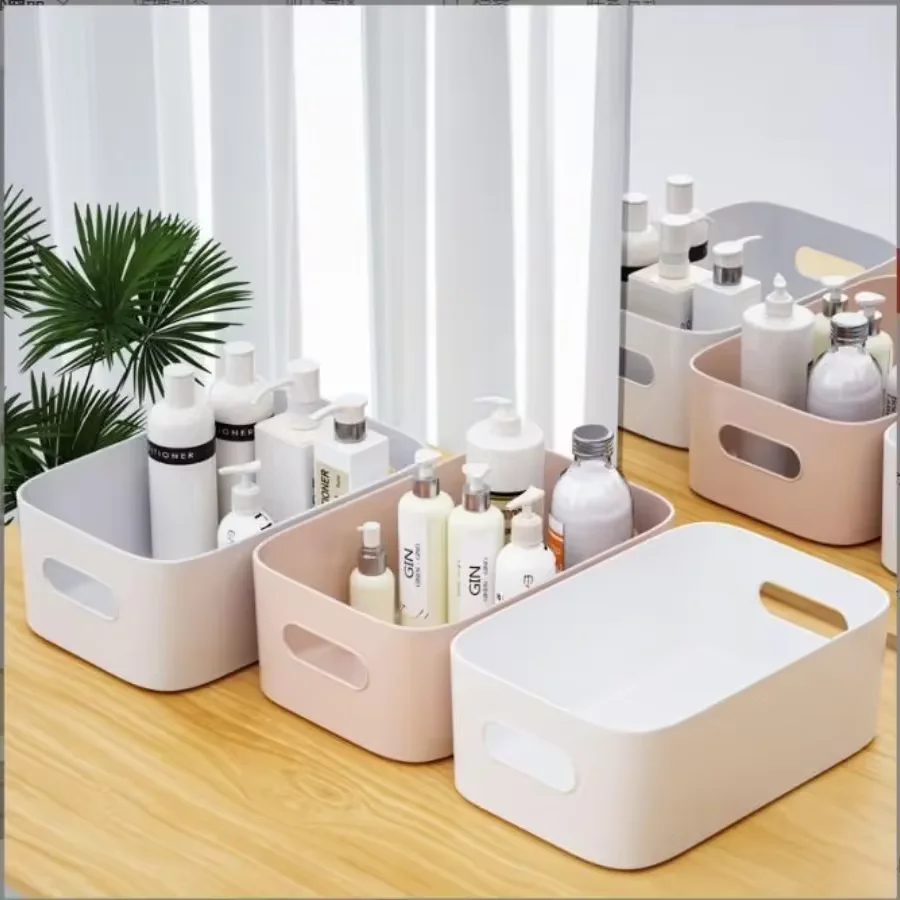 Office snack storage basket kitchen bedroom storage basket three sizes rectangular cosmetics classification box