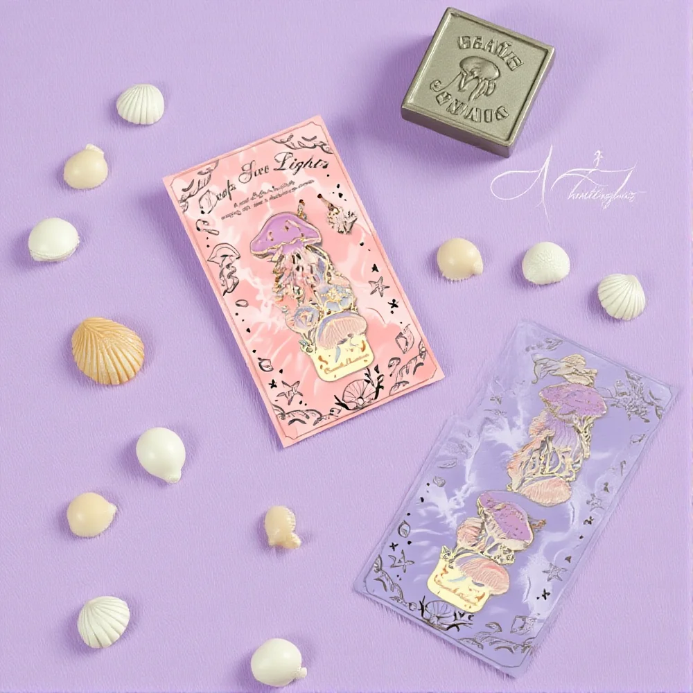 Jellyfish Bookmark High-Quality Chinese Bookmark Metal Bookmark Ocean-Themed For Art Enthusiasts Reading Students