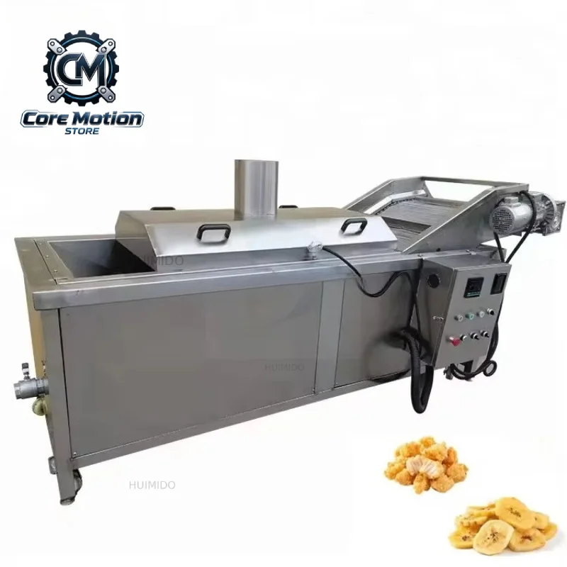 Chicken Popcorn and Sweet Potato Chip Continuous Frying Machine Equipment Frying Production Line