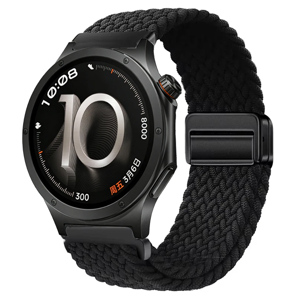 20mm 22mm Nylon Braided Strap For Oneplus Watch Lite-4-3-2 Magnetic Button Bracelet for Amazfit Active Max-3-2/Helio/Balance 2 1
