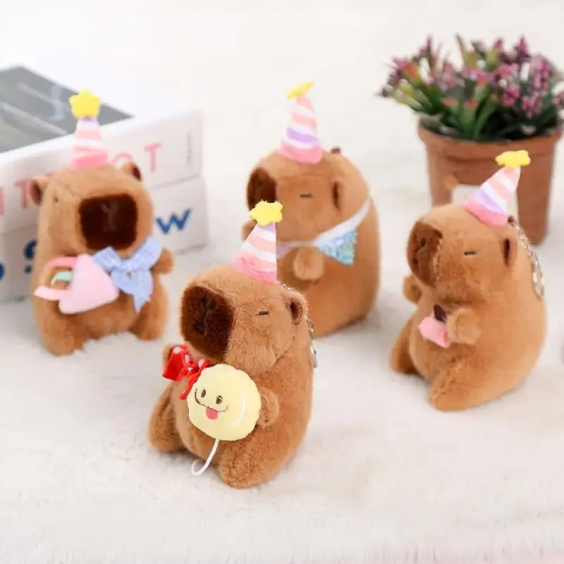 Cute Capibala Capybara Plush Doll Keychain Pendant Backpack Hanging Ornaments Gifts