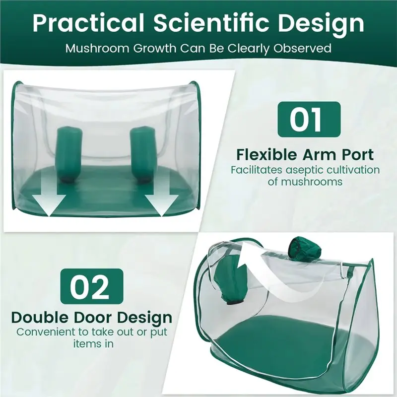 -Up Mushroom Grow Tent- Portable Plant Protector For Outdoor Bird Safety