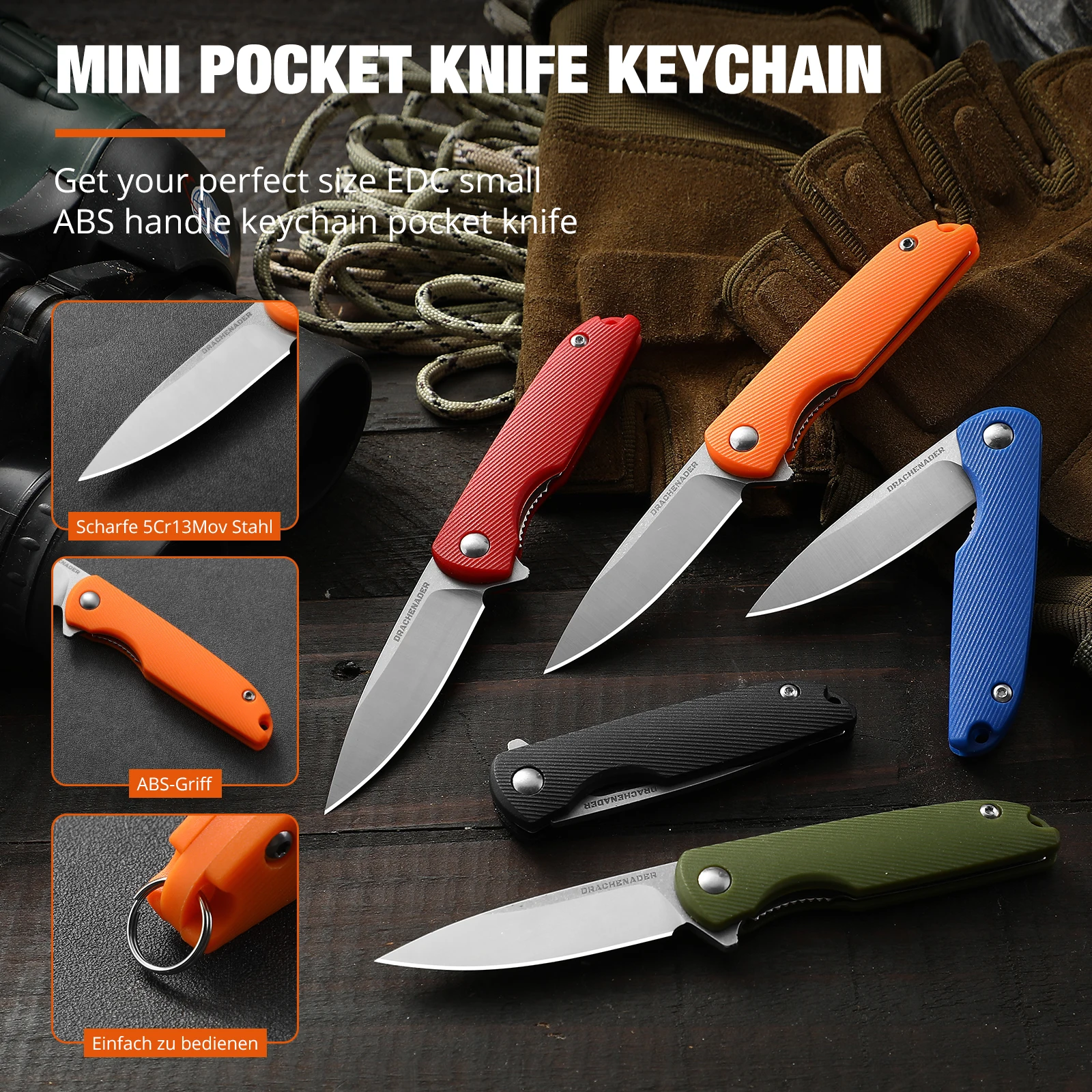 Nóż składany EDC Box Cutter Mini scyzoryk kieszonkowy brelok noże dla mężczyzn kobiety Camping Utility narzędzia ręczne