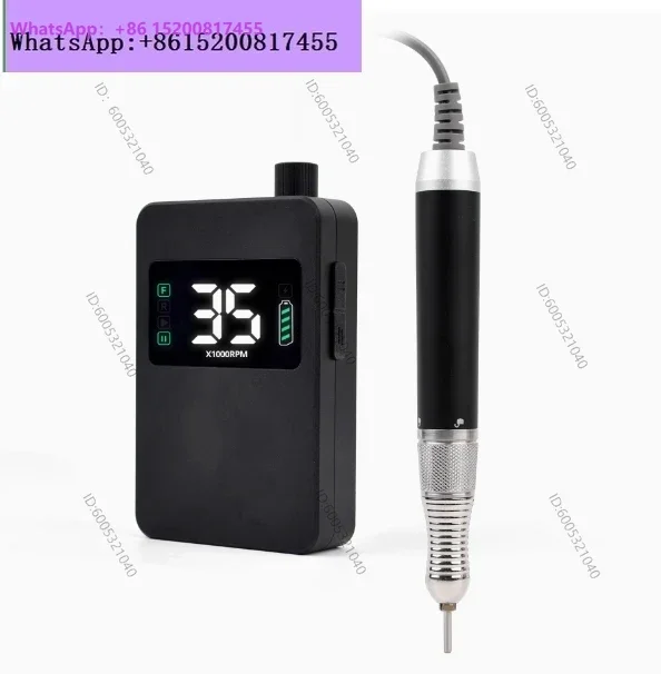 Professional 35000RPM Electric Metal Nail Drill Machine Low Noise Rechargeable Portable Nail Sander File for Manicure Tool