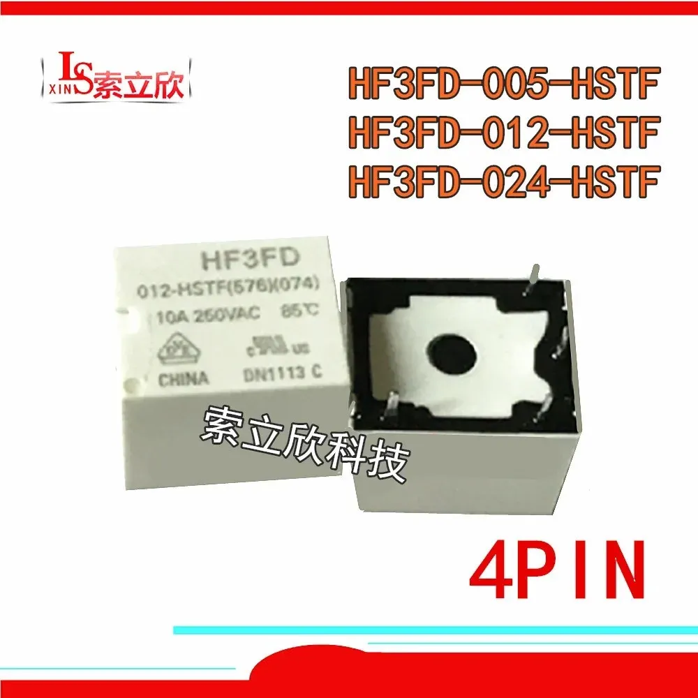 10PCS  100%Original New Relay  HF3FD-005-HSTF  HF3FD-012-HSTF  HF3FD-024-HSTF   HF3FD 012-HSTF   HF3FD 024 HSTF  5V 12V 24V 4PIN