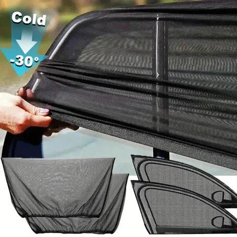 4-Piece Car Window Mesh Shade Set