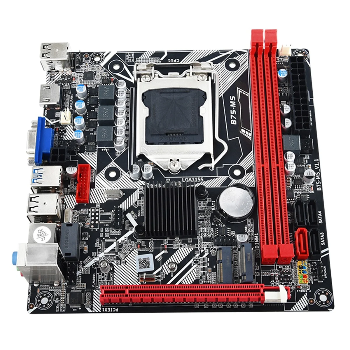 AU32-B75 MS Desktop Motherboard LGA 1155 2XDDR3 Slots Up to 16G PCI-E 16X for Home Office B75 Motherboard