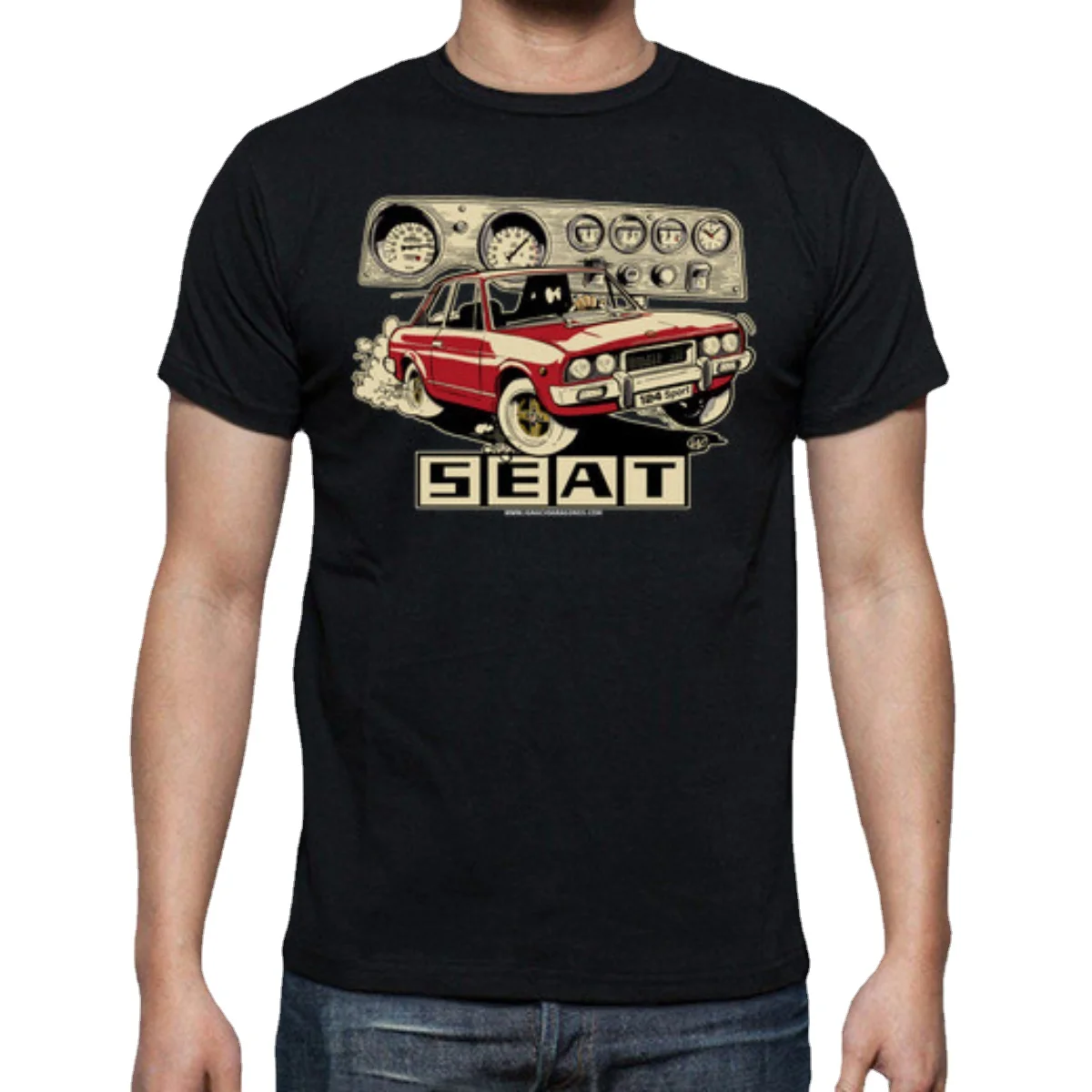 Hot Sale Vintage Classic Spain Car S E A T 124 Sport Coupe T Shirt. New 100% Cotton Short Sleeve O-Neck T-shirt Casual Mens Top