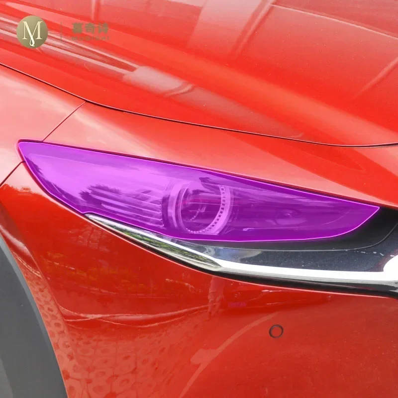 

Для Mazda CX-30 2020-2023 внешняя защитная пленка из полипропилена автомобиля, защита от царапин на фару, прозрачная пленка из ТПУ, дымчато-черный ремонт