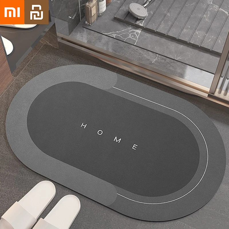 Xiaomi Youpin Bath Mat Super Absorbent Non Slip Bath Bathroom Rug Quick Drying Rug Kitchen Entrance Door Mats Home Floor Mat Mi