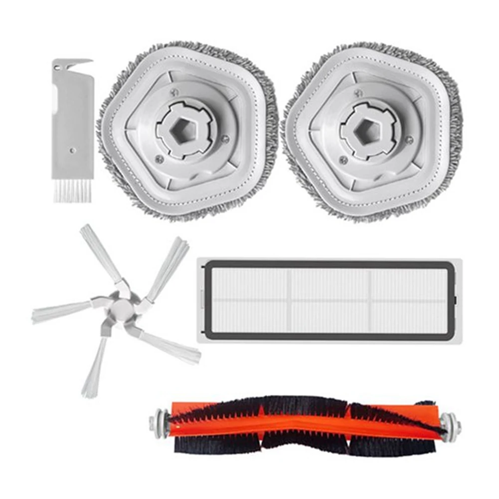 ABBK-untuk Xiaomi Dreame Bot W10 W10 Pro Robot Pembersih Diri Pel Vakum Sikat Sisi Utama Bagian Bantalan Pel Filter Hepa untuk Aplikasi Rumah