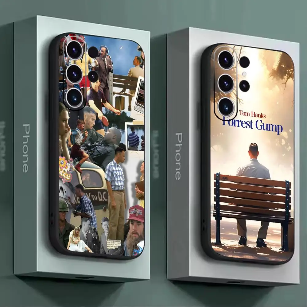 Мягкий черный чехол для телефона Samsung S25 S24 S23 S22 S21 S20 Plus Ultra Note20 Классические фильмы Форрест Гамп