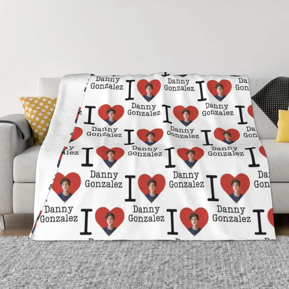 I love Danny Gonzalez Throw Blanket Beach Blanket Kid'S Blanket Hairy Blanket christmas blanket