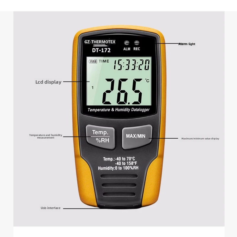 مسجل بيانات درجة الحرارة والرطوبة المدمج CEM 32000 مسجل مقياس الرطوبة والذاكرة