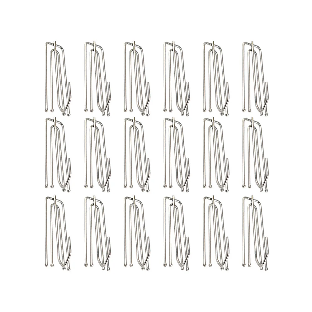 

50pcs Stainless Steel Curtain Hooks 4 Prong Bath Hook Waterproof Heavy Duty Sliding Rail For Curtains Decor Hardware