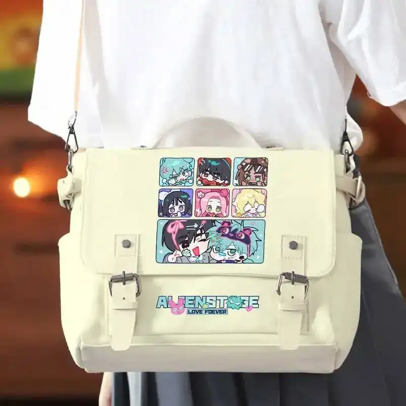 

2025 New Anime Student Handbag Alien Stage Ivti Theme Cartoon Canvas Messenger Bag Cosplay Casual Schoolbag Gift