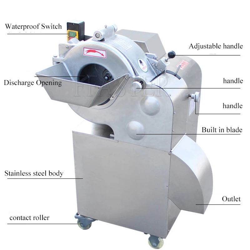 Máquina De Fazer Corte De Carne Vegetal Elétrica, Ferramenta De Corte De Cubo De Batata Quadrada De Frutas, Maquinaria Cenoura Dicer