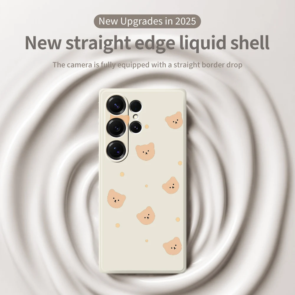 Etui na telefon z wzorem niedźwiedzia do Samsung Galaxy S25 S24 S23 S22 S21 S20 Ultra Plus S10 Plus S24FE S23FE S22FE S21FE S20FE Cover