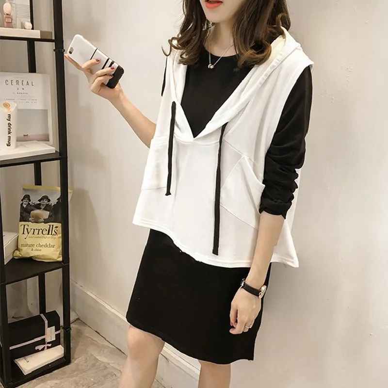 Women Vintage Pocket Vest Bandage Cap Coat Casual Sleeveless Spring Winter Dress Elegant Party Full Long Sleeve Mini Dresses