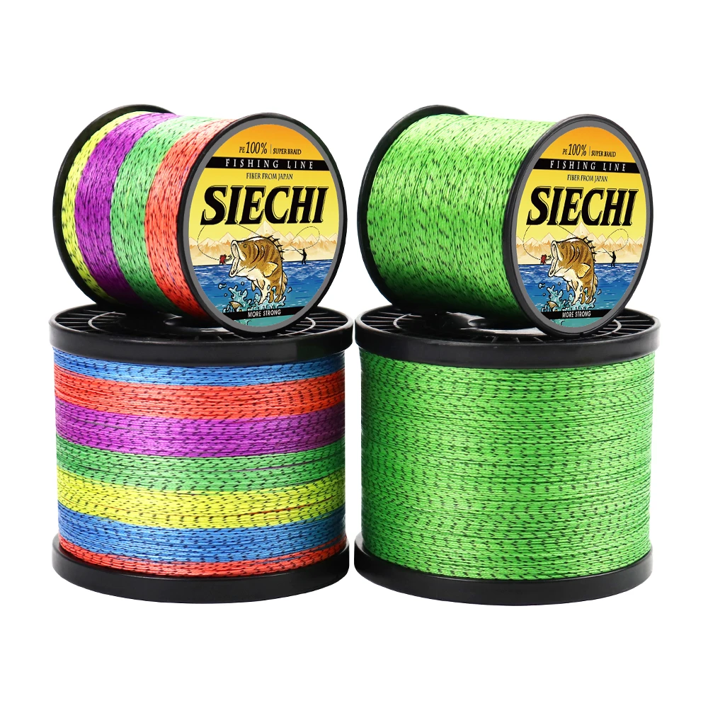SIECHI Japan 4 Stränge geflochtene Angelschnur 1000 m 300 m Multifilament gesprenkelter PE-Draht Fliege Meer Salzwasser Süßwasser Pesca – Detail 11