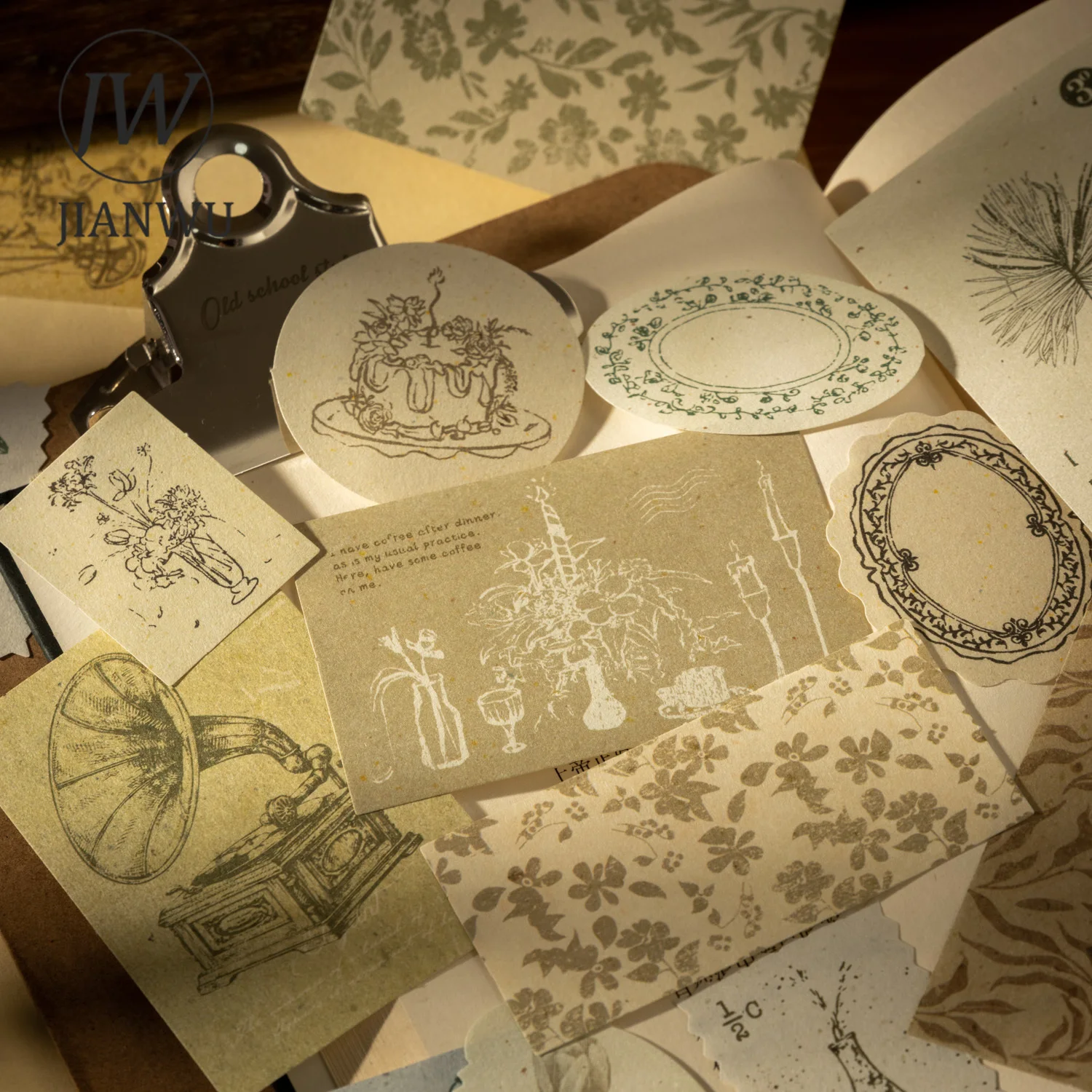 

Креативный блокнот-коллаж JIANWU из серии «Театр старых времен» с винтажными растительными узорами и пейзажами, для джанк-журнала и канцелярских принадлежностей