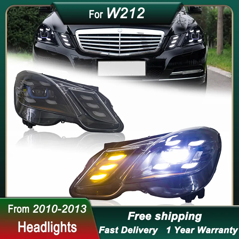 

Car Headlights For Mercedes-Benz E CLASS W212 2010-2013 porsche style LED DRL Dynamic Signal Lamp Head Lamp Front light Assembly