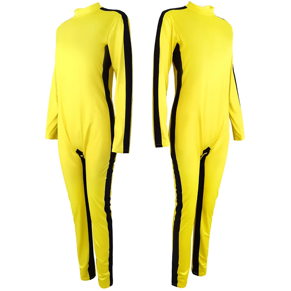 Game of Death Suit Yellow Martial Artist Jumpsuit Chinese Kung Fu Uniform Clothes Tracksuit Halloween Fighting Movie Cosplay