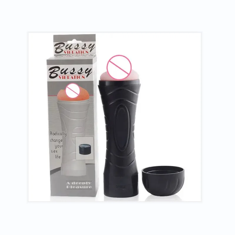 GF Vagina type male masturbator with battery power strong vibration men masturbation cup sex toys for men