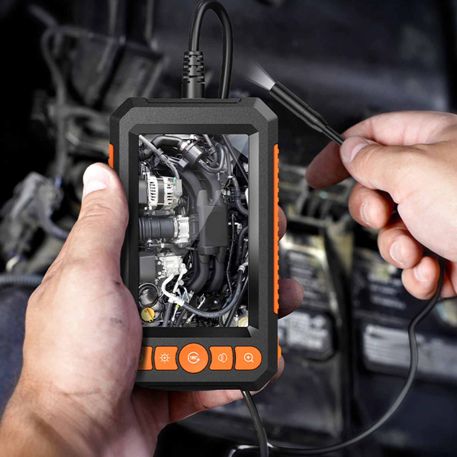 Borescope Inspection Tool Equipped with a Bright LCD Display Two Lenses for Enhanced Viewing Capabilities in Any Environment