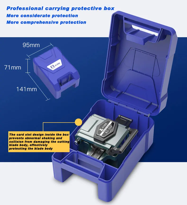 Desktop fiber optic hot melt cutter KL-23F cold joint universal three in one double fixture fully automatic fiber cutting cutter