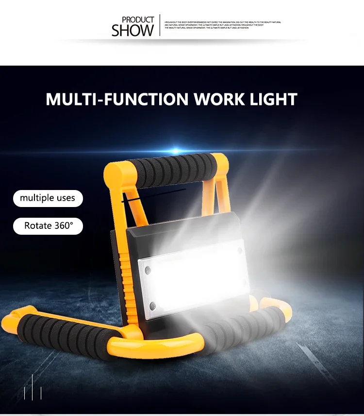 300W Powerful COB LED Work Light 18650 Rechargeable LED Searchlight Waterproof Work Lamp Spotlight Floodlight Camping Lantern