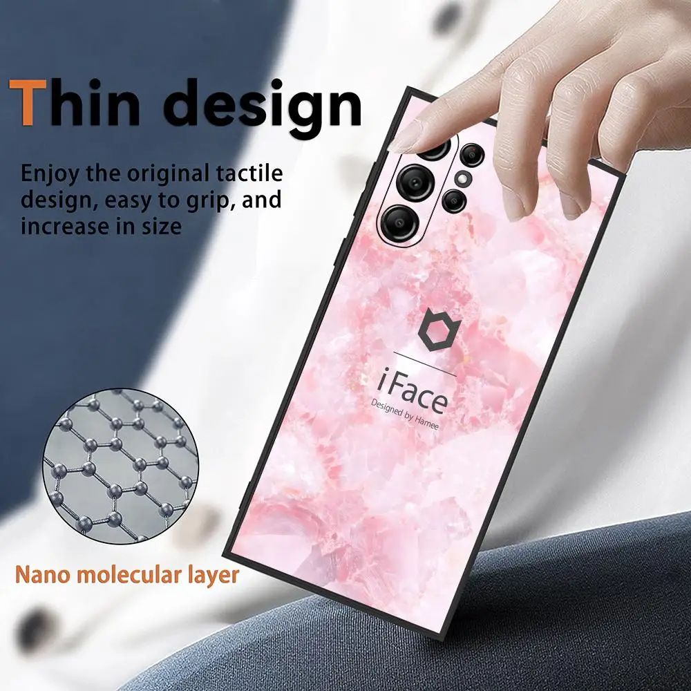 Fashion L-iface Logo Phone Case For Samsung Galaxy S25 S24 S22 S23 Ultra S21 S20 Plus Frosted Non-Slip Full Cover Soft Case