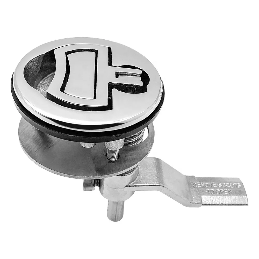 Marine Stainless Steel Round Pull Slam Latch Lock Waterproof Cabinet Door Hatch Hardware for Boat Yacht Vessel