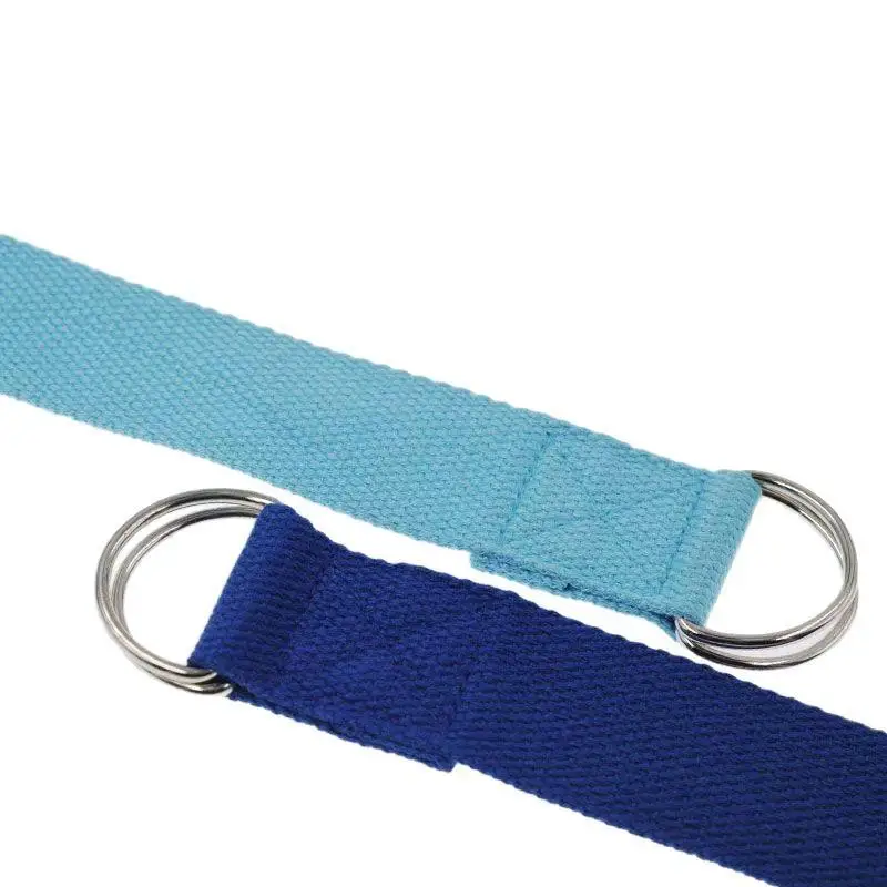 New 180cm Adjustable D-ring Yoga Strap Durable Washable Cotton for Stretching Flexibility Improvement Home Gym Workout