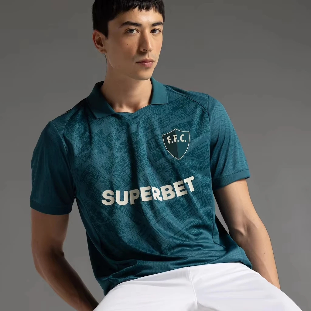 2026/27 Fluminense Unisex Polo Collar Football Jersey, Mesh Breathable 3D Print Shirt, Men Summer Sport Quick Drying Jersey