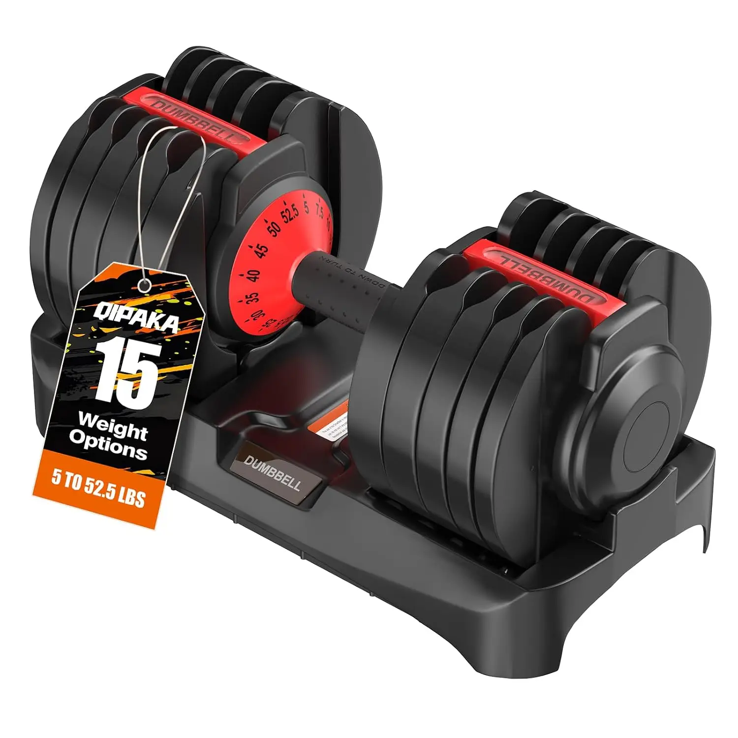 Adjustable Dumbbells Set 25/26.5/52.5/55/85lbs All-in-One Free Weights with Anti-Slip Handle for Home Gym Fitness, Customized